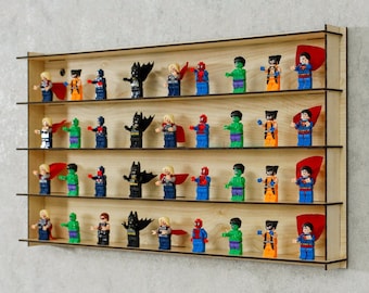 Maple 50 Minifigure Display Case,minifigure display case cabinet,minifigure stand,minifigure storage,minifigure wall shelf,minifigure
