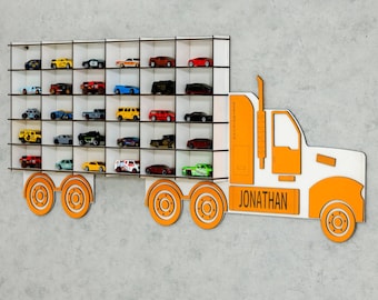 ORANGE Toy Car Display Shelves,Wall mounted display,toy car display ideas,mathcbox car storage,display shelf,car collecter gift,gift for boy