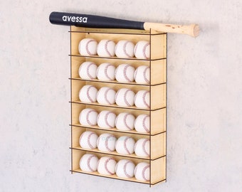 Baseball Holder Rack ,Baseball Cabinet,Baseball Display Case Stand,Baseball gift,Baseball Decor,Baseball Frame,More Color Options