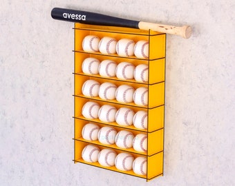 Wall Mounted Baseball Display Case: Baseball Lover Gift