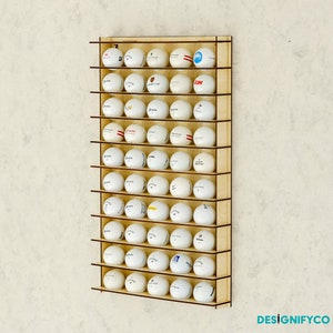 Golf ball display for 50 golf ball,Golf ball holder,Multicolor Wallmounted Golf Ball organizer