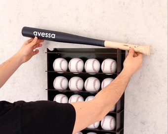 10 Color Options Baseball Cabinet Holder Rack,Baseball Display Stand,Baseball gift,Baseball Decor,Baseball Frame,Baseball display case