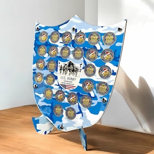 Photo Printed Challenge Coin Display Holder,Military Coin Display,Military Gift,Veteran Gift,Challenge Coin Holder,Coin Holder
