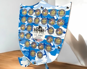 Photo Printed Challenge Coin Display Holder,Military Coin Display,Military Gift,Veteran Gift,Challenge Coin Holder,Coin Holder