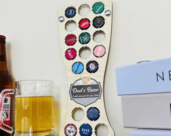 Personalized Beer Cap Holder | Custom Bottle Cap Display | Wall Mounted Beer Cap Collector | Unique Beer Cap Holder for Collectors