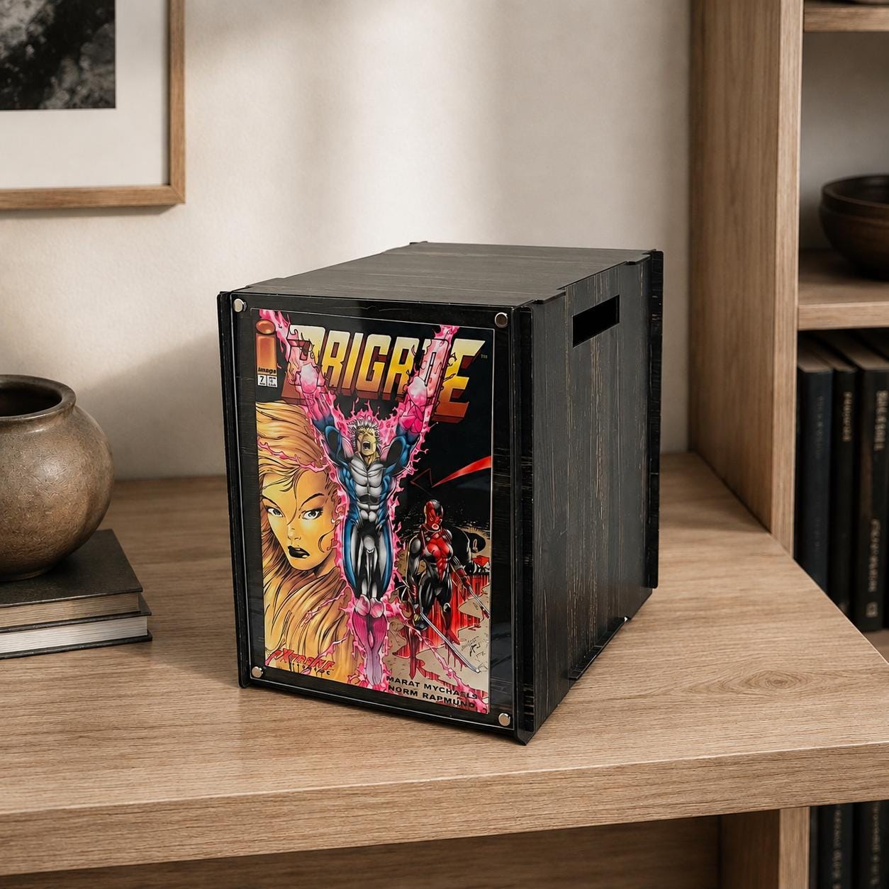 Comic Book Storage Organizer – Wood Box With Lid | Collector Case