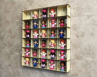 Voorschoolse speelgoedfiguurvitrine, opberger voor aan de muur, figuurvitrine, opberger voor actiefiguren, standaard voor actiefiguren, wanddisplay figuur