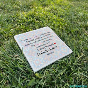Memorial Plaque - Customized Stone for Remembrance - Perfect Keepsake Grave Marker - Thoughtful Bereavement Gift-Memorial Stone