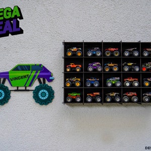 Monster Truck Display,Monster Truck Storage,Monster Truck Shelf,Toy Car Storage,Monster Truck Organizer ,Monster Truck Storage,Gift for boy