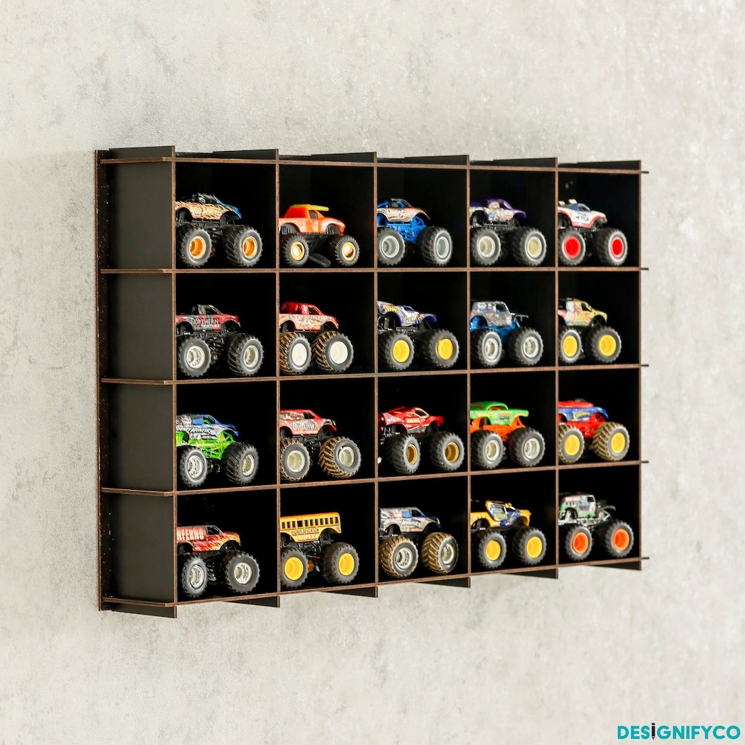 Black Monster Car Display Case ,monster Truck Display Case,monster Truck Storage Monster Car