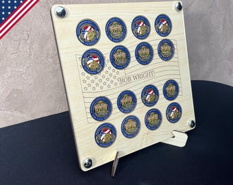 Custom Challenge Coin Display Holder,Military Coin Display,Military Gift,Veteran Gift,Challenge Coin Holder,Coin Holder for Wall and Desk