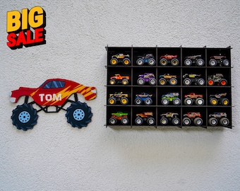Monster Truck Shelf|Monster Truck Storage|Monster Truck Display|Toy Car Storage|Monster Truck Organizer|Monster Truck Storage|Gift for boy