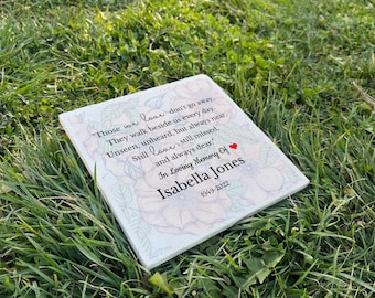 Personalized Memorial Stone - Custom Engraved Plaque for Remembrance - Heartfelt Grave Marker for Memorial Garden - Sympathy Gift