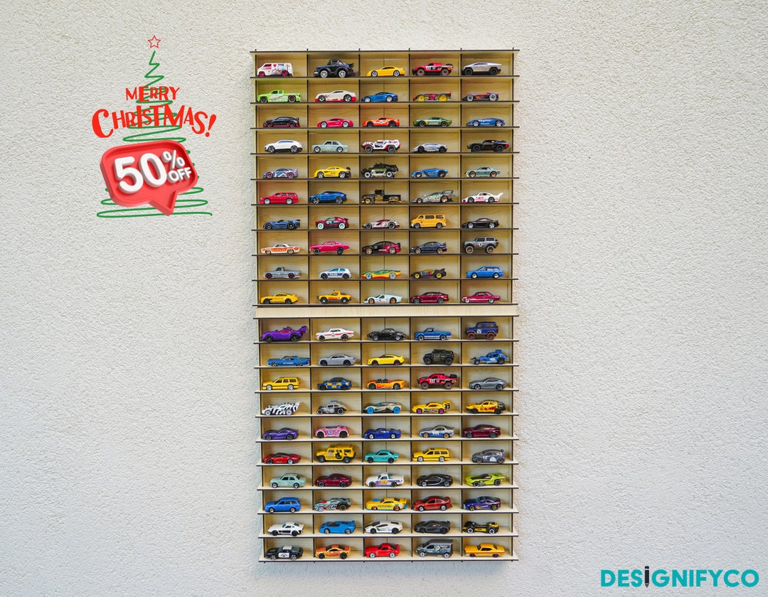 Vertical 164 Toy Car Wall Shelf for 100 Cars Car Display Etsy