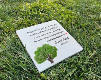 Memorial Garden Stone – Thoughtful Tribute – Custom Engraved Plaque for Loved Ones – Grave Marker & Remembrance Gift