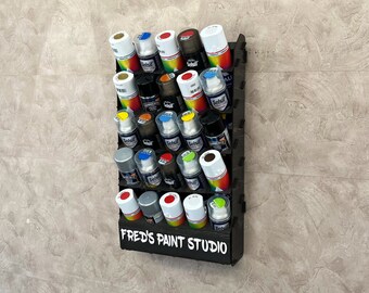 Customizable Sprey Can Holder,Sprey Can Holder Rack,Graffiti Maker Gift,Spray Can Organizer,Spray Paint Display Rack,Custom Spray Paint Rack