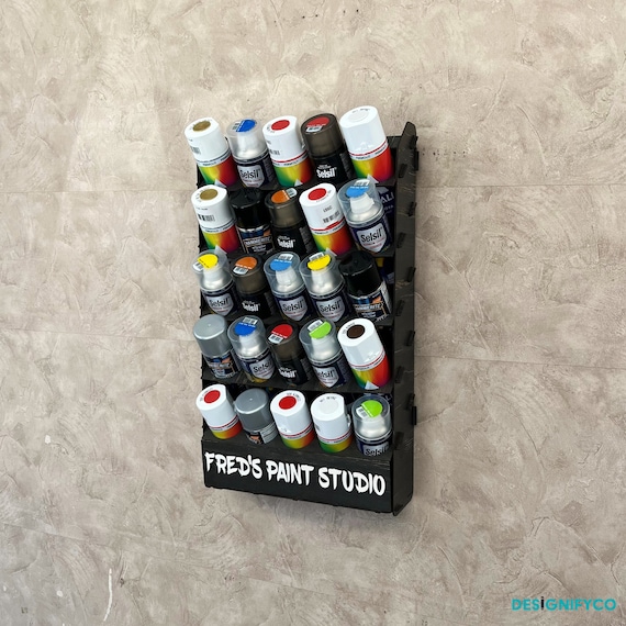 Portabottiglie spray da parete, per 3 lattine spray, in metallo resistente, organizer per garage, casa, spazio di lavoro (1