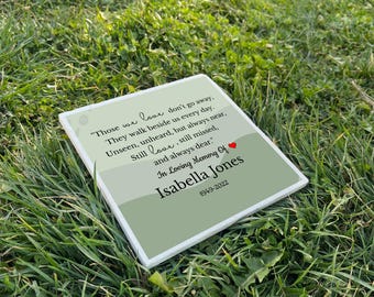 Personalized Memorial Stone - Custom Engraved Plaque for Remembrance - Heartfelt Grave Marker for Memorial Garden - Sympathy Gift