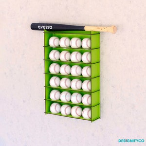 24 Baseball Display Case,Baseball Cabinet Holder Rack,Baseball Display Stand,Baseball gift,Baseball Decor,Baseball Frame,More Color Options