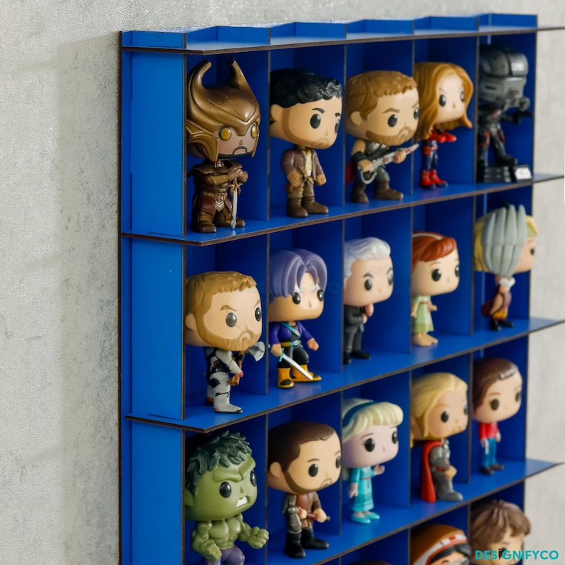 Vinyl Figure Display Shelf – Wall Mounted Case for 20 Collectible ...
