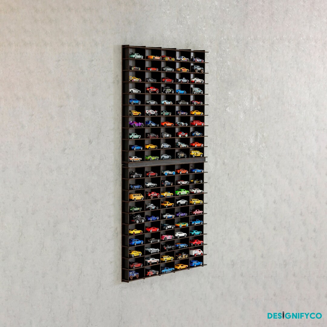 Black 164 Toy Car Display Shelves for 100 & More Cars,11 Color Option