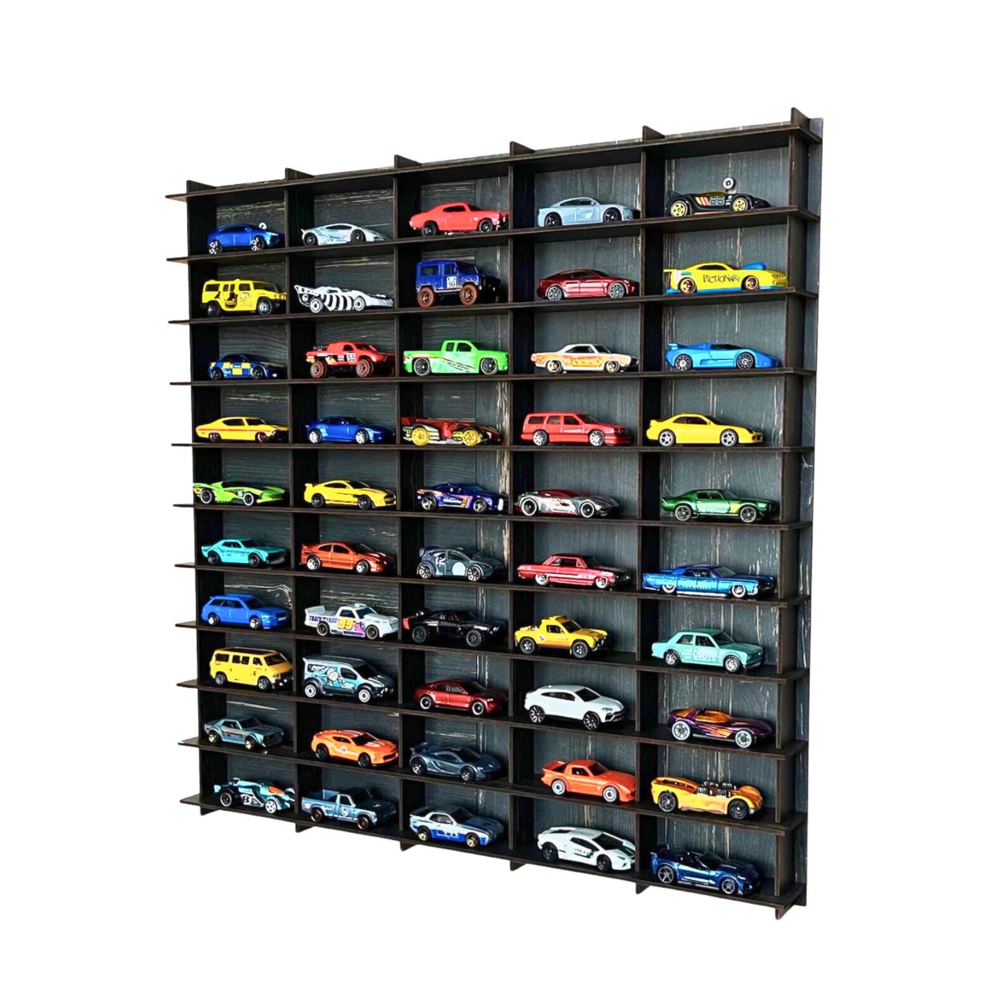 NASCAR ディスプレイ　ミニカー収納 古い黒色のミニカーディスプレイケース（ミニカー100台収納可能