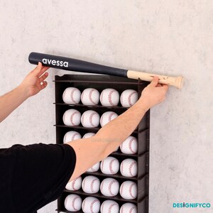 24 Baseball Display Case,baseball Cabinet Holder Rack,baseball Display ...