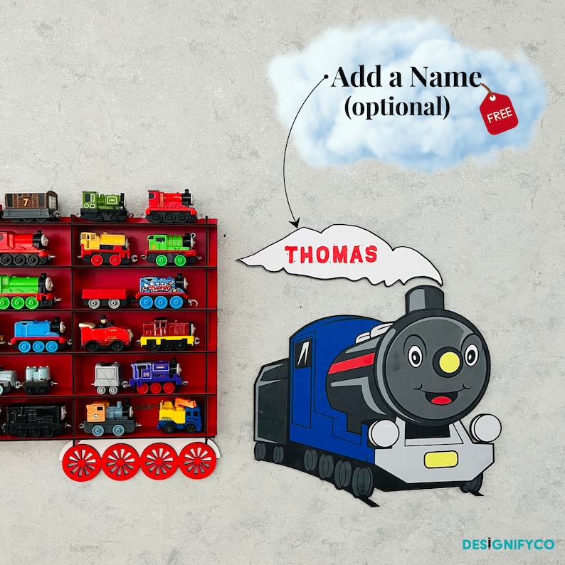 Tooth Train Storage Racks Red Toy Train Shelf ,toy Train Rack,train Storage,train Shelf,toy Train ...