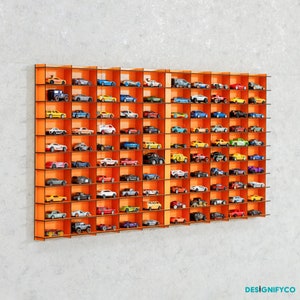 HW Display Case For 100Cars|Matchbox Car  Storage|Toy Car Storage|1:64 Car Shelf|Wall Mounted Car Rack|Matchbox Car Shelves