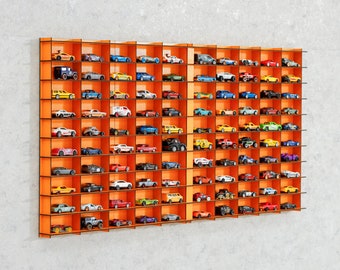 HW Display Case For 100Cars|Matchbox Car  Storage|Toy Car Storage|1:64 Car Shelf|Wall Mounted Car Rack|Matchbox Car Shelves