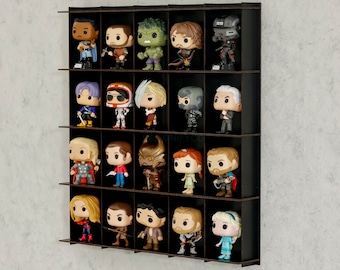 Schwarze Funko Pop Regale, Funko Pop Vitrine, Funko Pop Display Regale für 20 Funko Pop, Funko Pop Lagerung, für Funko Pop Sammler