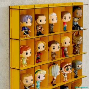 Yellow Funko Pop Storage ,Funko Pop Display Case ,Funko Pop Display Shelves  for 20 funko pop,Funko Pop Storage, fot Funko Pop gifts