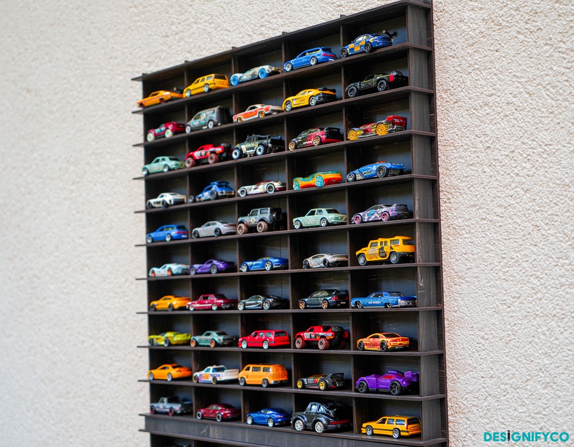 Vertical 164 Toy Car Wall Shelf for 100 Cars Car Display Etsy
