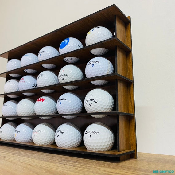 Golf Ball Display Case for 20 Ball , Golf Ball Holder , Golf Gifts for Dad  , Golf Gift Idea , Golf Ball Organizer ,golf Ball Wall Shelf 