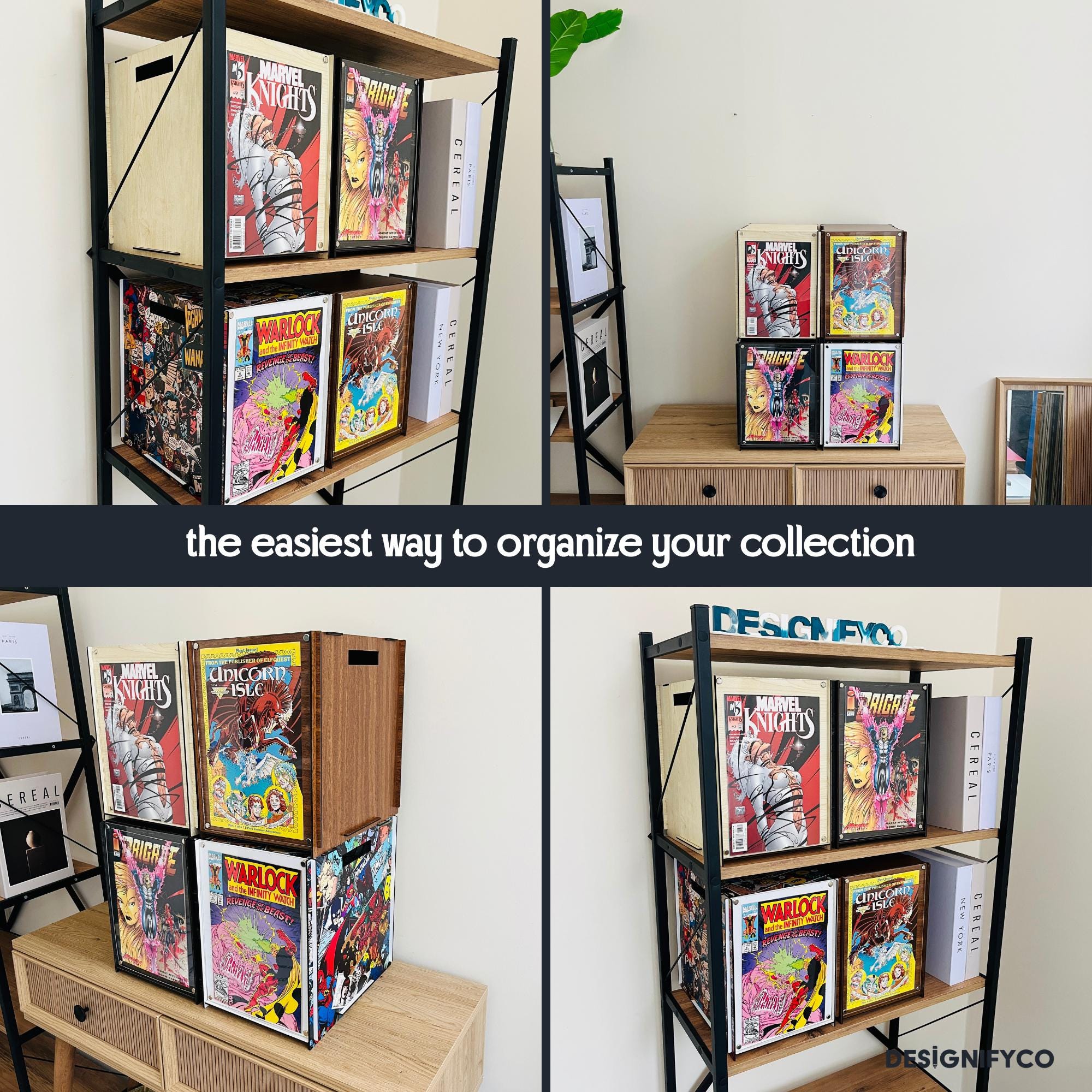 Comic Book Storage Organizer – Wood Box With Lid | Collector Case ...