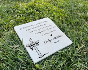 Memorial Keepsake Indoor/Outdoor – Engraved Sympathy Gift – Personalized Grave Marker for Mother’s Tribute & Outdoor Memorial