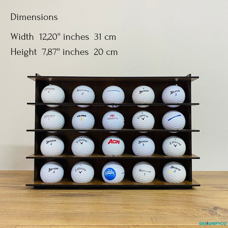 Golf Ball Display Case for 20 Ball Golf Ball Holder Golf Etsy