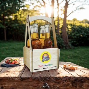 Personalized Beer Caddy,Wooden 4/6/8 Bottle Caddy for Dad or Groomsmen, Six Pack Beer Holder,Engraved & Printed Beer Holder,Groomsman Gift