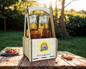 Personalized Beer Caddy,Wooden 4/6/8 Bottle Caddy for Dad or Groomsmen, Six Pack Beer Holder,Engraved & Printed Beer Holder,Groomsman Gift