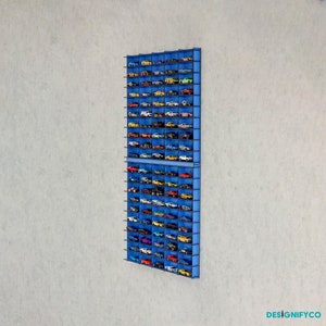 Blue Toy Car Display Shelves for 100 & more cars,11 Color option,Toy Car Storage