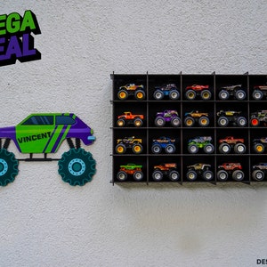Custom Monster Truck Display,Monster Truck Storage,Monster Truck Shelf,Toy Car Storage,Monster Organizer ,Monster Truck Storage,Gift for boy