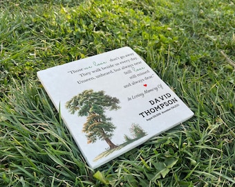 Custom Engraved Memorial Plaque – Sympathy Gift – Personalized Stone Keepsake for Outdoor Memorial & Bereavement Gift