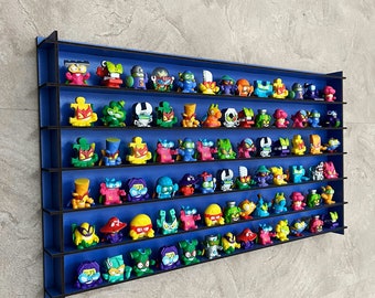 Blauwe Super Display Things Stand, S.Things-displayrekken, actiefiguurvitrine, superheldenvitrine,