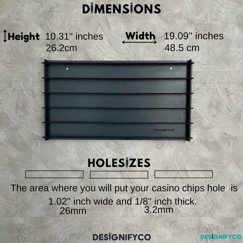 BLACK Casino Chip Display Case 10 Color Options ,poker Chip Holder ...