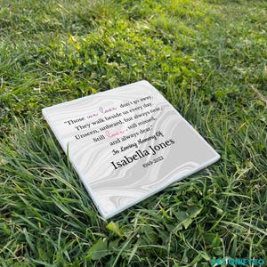 Personalized Memorial Plaque - Customized Stone for Remembrance - Perfect Keepsake Grave Marker - Thoughtful Bereavement Gift-Memorial Stone