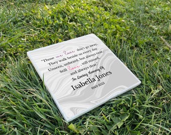 Personalized Memorial Plaque - Customized Stone for Remembrance - Perfect Keepsake Grave Marker - Thoughtful Bereavement Gift-Memorial Stone