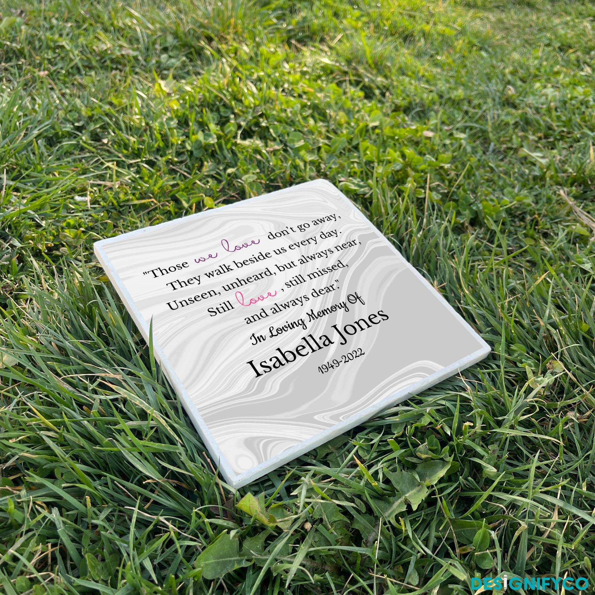 Personalized Memorial Plaque - Customized Stone for Remembrance - Perfect Keepsake Grave Marker - Thoughtful Bereavement Gift-Memorial Stone