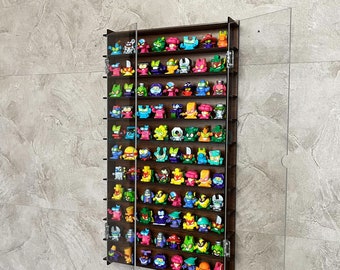 WALNUT Super Things-vitrine, Super Things-displayrekken, actiefiguurvitrine, superheldenvitrine, superdingen-figuurdisplay