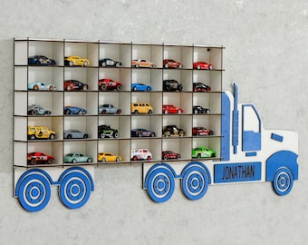 BLUE Toy Car Display Case,Wall mounted display,toy car display ideas,Diecast car storage,display shelf,car collecter gift