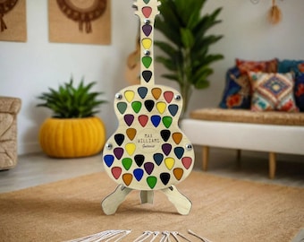 2024 Classic Guitar Pick Holder,Guitar Pick Display Board,Guitar Player Gift,Guitar Pick Case,Guitar Pick Board,Guitar Pick Collection Stand
